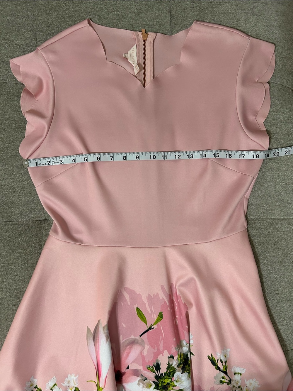 Ted Baker Pink Floral Fit-and-Flare Dress - Picture 5 of 13